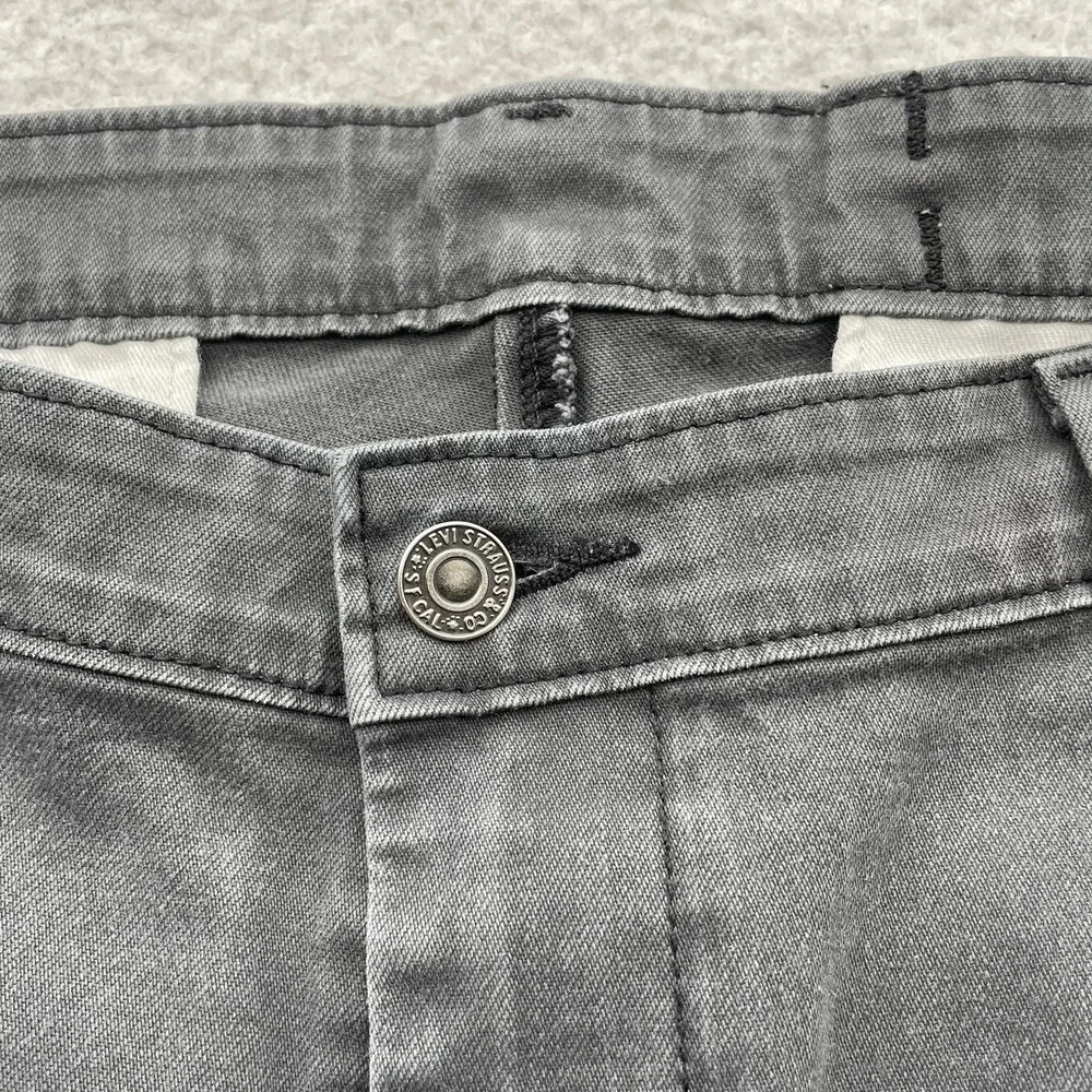 Levi's Chino Pants Mens 36x29 (Tag 36x30) Gray Stretch Gusset White Tab Workwear